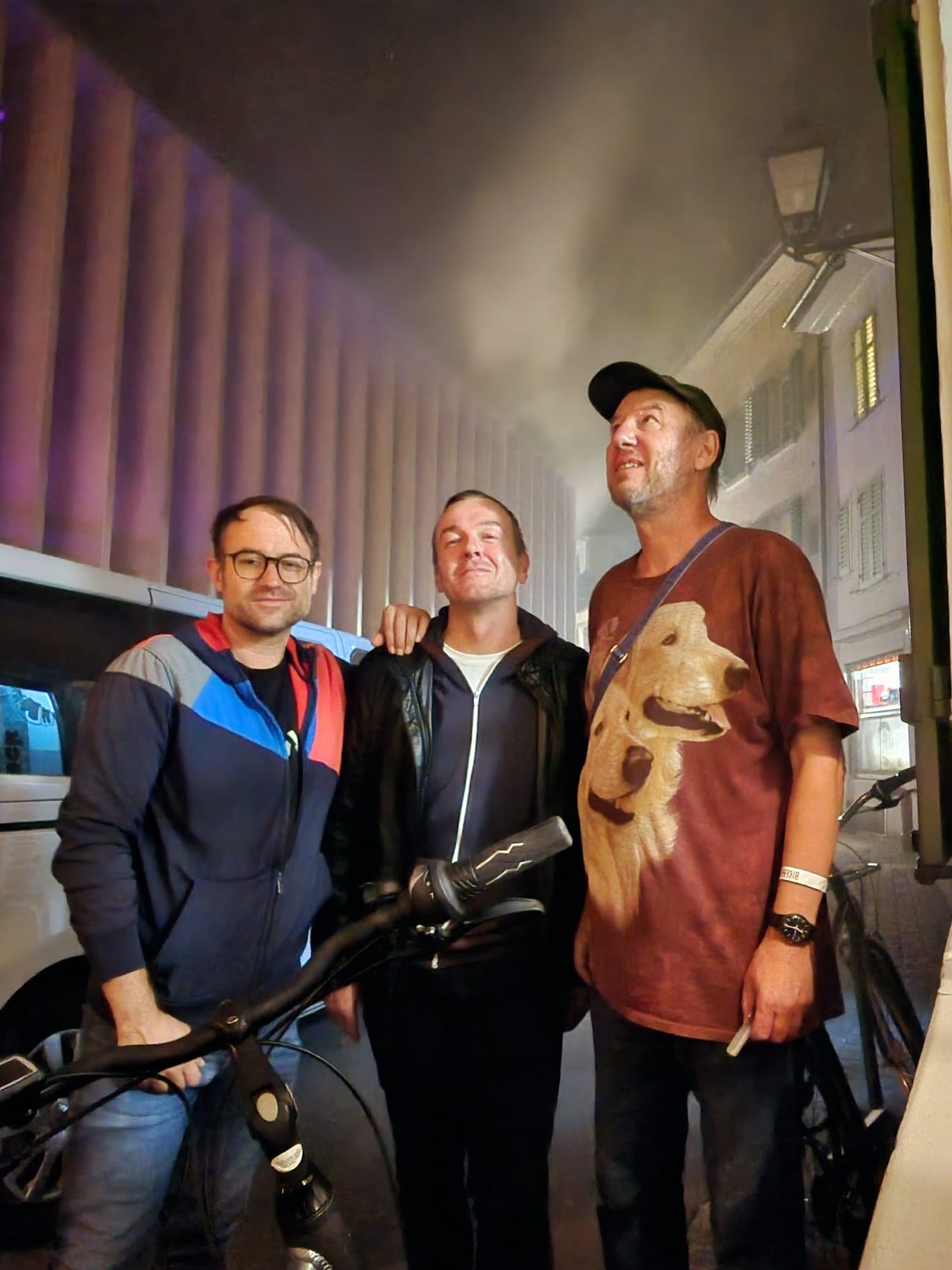 I componenti del gruppo Lo Fat Orchestra: Daniel Zimmermann, Christoph Schmid e Raphael Rothweiler.