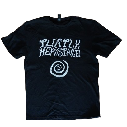 T-Shirt nera "Purple Headspace"