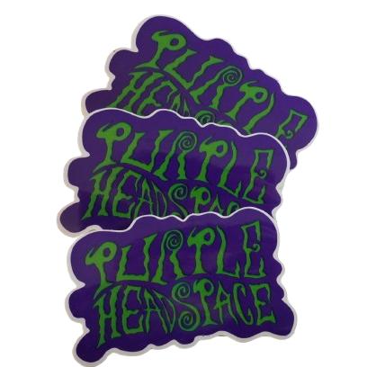 Adesivi viola e verdi "Purple Headspace"